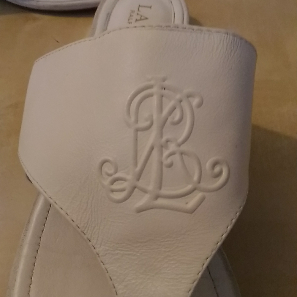 Ladies "Lauren" by Ralph Lauren Monogram Sandal - Picture 2 of 5